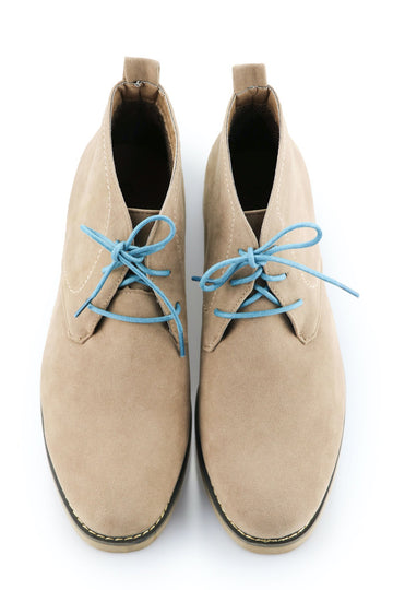 Shoe Laces Teal Macaroon Waxed Cotton Ted and Lemon