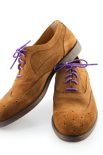 Purple Shoe Laces Violet Waxed Cotton Ted and Lemon